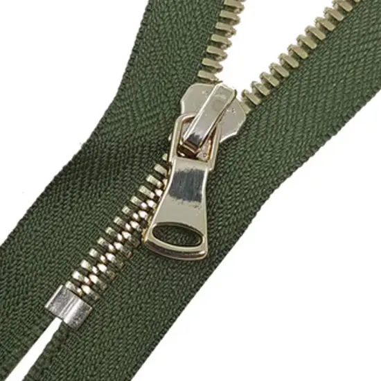 5MM Closed Bottom Zipper Olive Tape Brass Teeth 7-20 Inches {4}