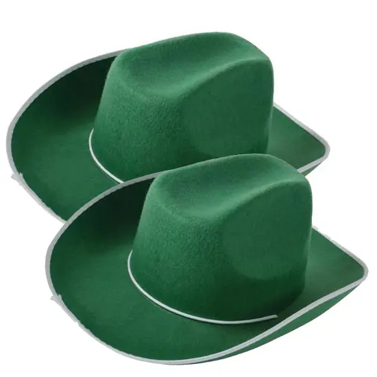 Cowboy Hat Green Felt Adult Size Include 1 Unit {2}