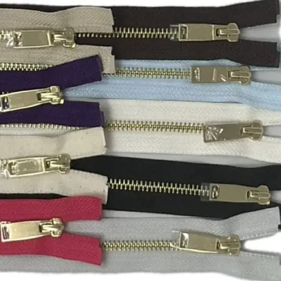 Zipper &ndash; 5MM Metal Shiny Gold 28" Special Pull {5}