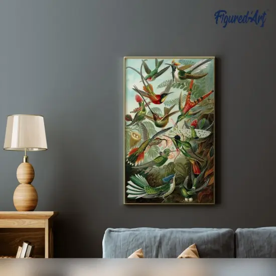 Figured'Art Paint by Numbers for Adults All the Birds 16"x20" - Craft Art Painting DIY Kit Rolled Canvas without frame {4}