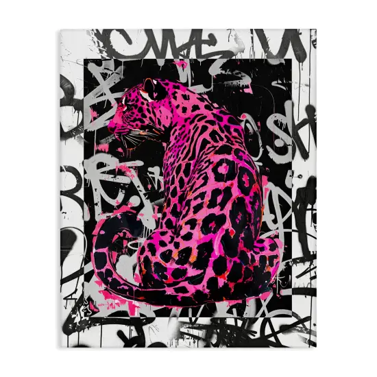 Stupell Industries Urban Graffiti Leopard Canvas Wall Art Design by Svetlana Aleynikova {1}