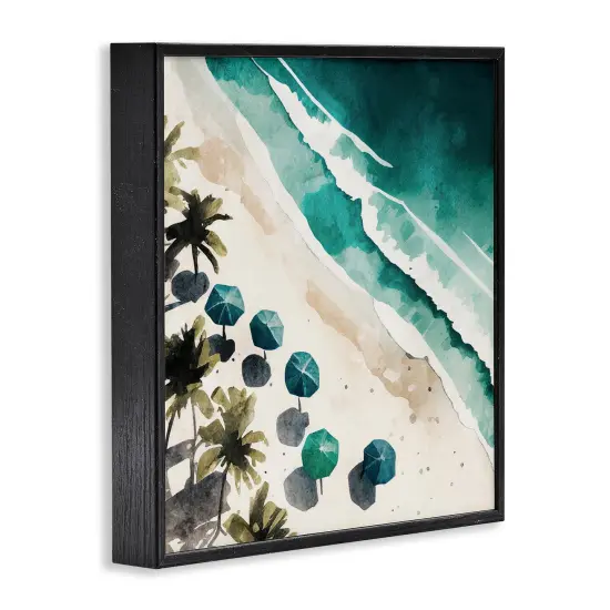 Stupell Industries Umbrella Lined Coast Framed Giclee Wall Art Design by Svetlana Aleynikova {3}
