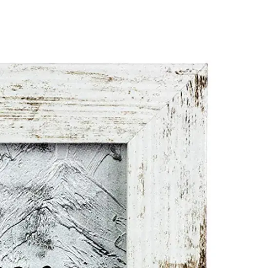 kennethan Rustic White 5x7 Picture Frames Wide Molding 3P in 1 set - Wall Mounting Material Included {5}