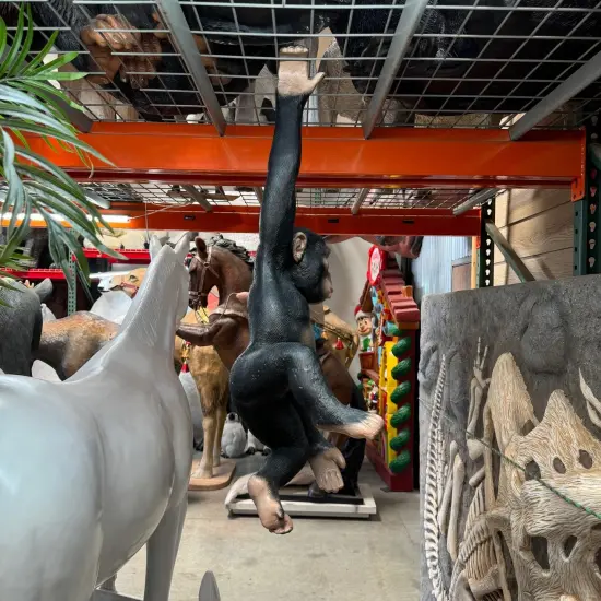 Monkey Chimpanzee Hanging Life Size Statue {5}