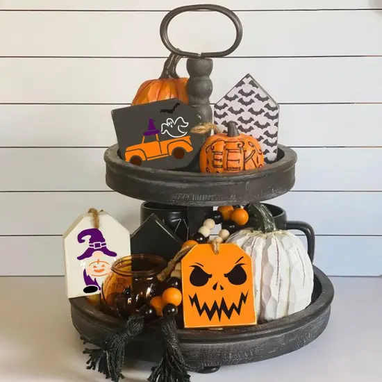 24 PCS Small Halloween Stencils for Painting on Wood, 3x3 inch (Halloween) {3}