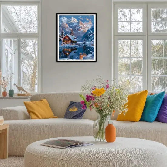 Paint by Number for Adults, Lake Landscape Paint by Numbers Kits, Mountains Acrylic Painting -Hand-Painted Gift for Home Decor {2}