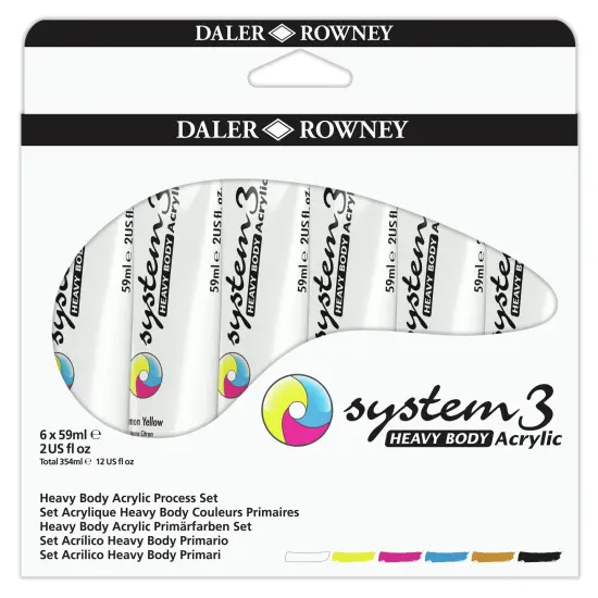 Daler-Rowney System3 Acrylic Paint Starter Set 6/Pkg-Assorted Colors {1}