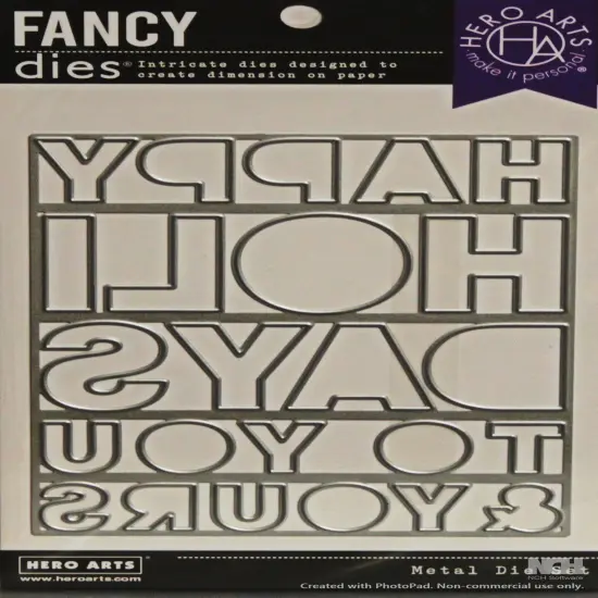 Hero Arts Happy Holidays Cover Plate Die {1}