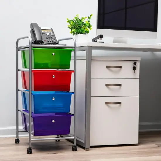 Rolling Cart with Drawers {3}