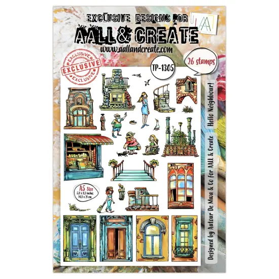 AALL And Create A5 Photopolymer Clear Stamp Set-Hello Neighbour! {1}