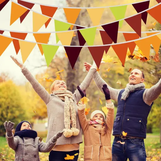 32.8 ft Fall Banners Pennant Flag {4}