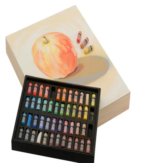 SoHo Urban Artist Soft Pastels Set of 120 Unique, Vibrant Colors - Half Stick 1.3" Long, Soft Pastels for Artists, Velvety Texture, Lightfast, Perfect for Layering & Blending {4}
