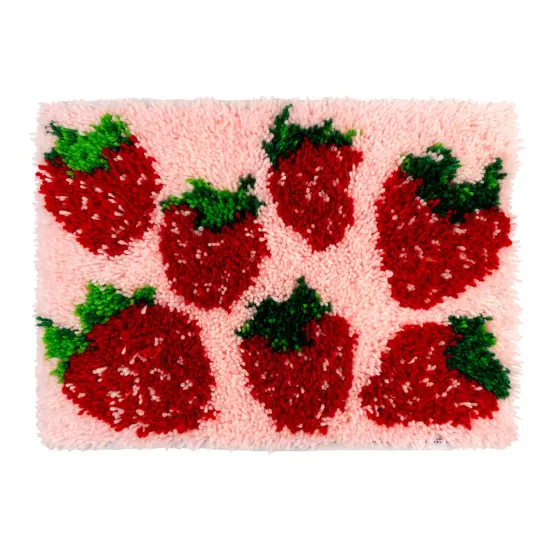 John Bead Rug Latch Hook DIY Kit for Beginners Strawberry {3}