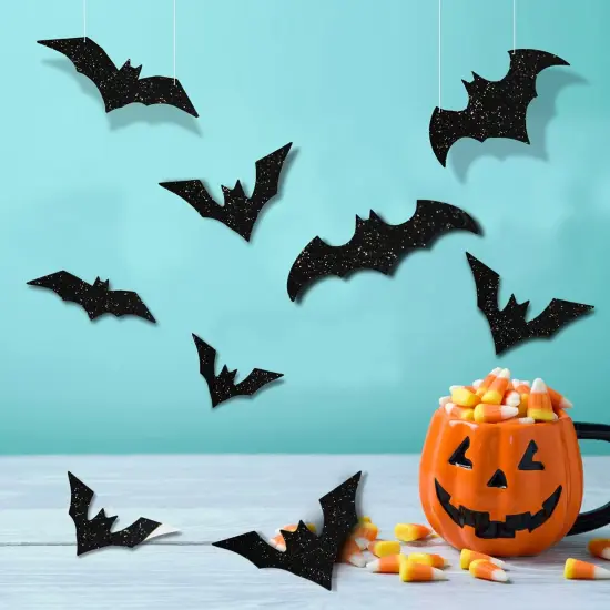 36PCS Halloween Hanging Bat {4}