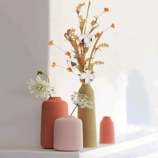 2 Pcs Artificial Fall Flowers 25 inch Fall Floral Stems {3}