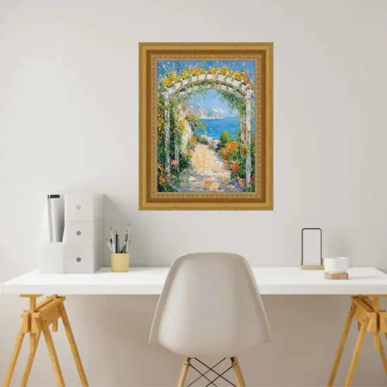 Wide Aged Gold Traditional Picture Frame 12x14 frame {3}