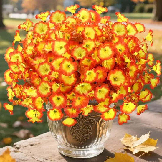 Artificial Morning Glory Fall Flowers for Outdoors {1}