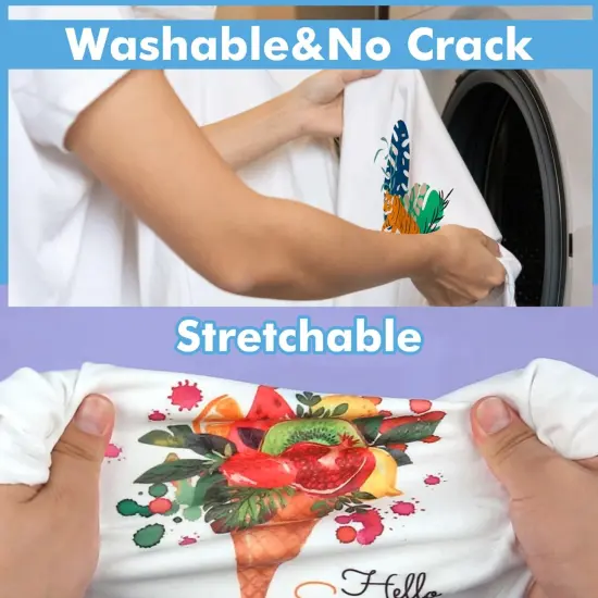 A-SUB Sublimation HTV Matte White Vinyl For Dark Fabric T-Shirts {4}