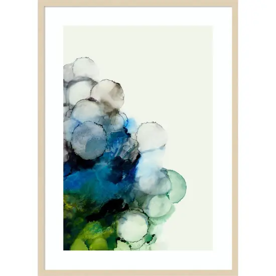 Blue Moss by PI Studio Wood Framed Wall Art Print {1}