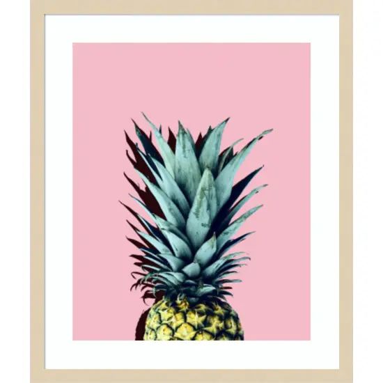 Pineapple art 1 by Vitor Costa Wood Framed Wall Art Print {1}