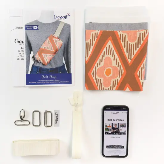 Crosscut Sewing Co.&reg; Belt Bag Sewing Project Kit - Beginner Friendly DIY Sewing Kit Pacific {6}