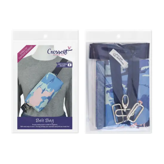 Crosscut Sewing Co.&reg; Belt Bag Sewing Project Kit - Beginner Friendly DIY Sewing Kit Abstract cloud {2}