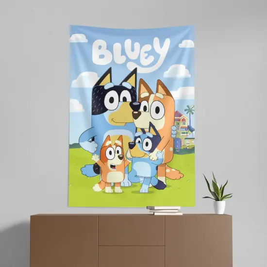 Bluey Hooray Heelers Wall Hanging Tapestry 40X57 inches {5}