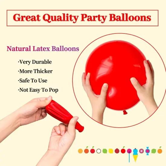 Assorted color Balloon 110pcs, color Latex Balloons 12 inch (with 2 Ribbons). {3}