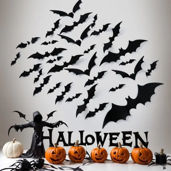 170PCS Halloween Decoration Bats {1}