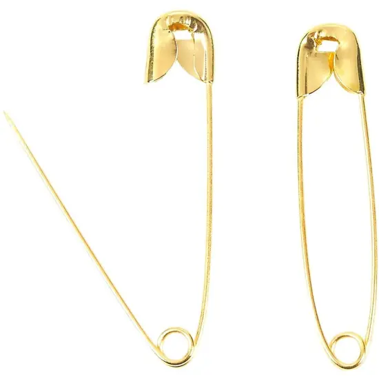 400-Count Safety Pins - Large Safety Pins for Garment Repair, Quilting, Jewelry Making, Gold - 1.7 x 0.4 Inches {2}