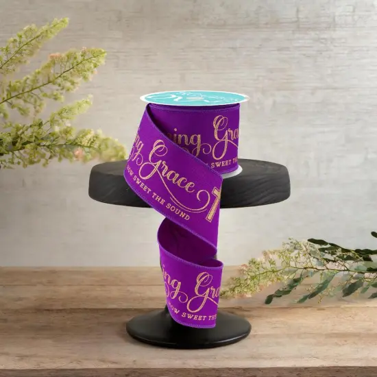 2.5" Amazing Grace Ribbon: Purple (10 Yards) {3}