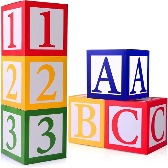 6 pcs ABC and 123 Friend Street Balloon Boxes {1}