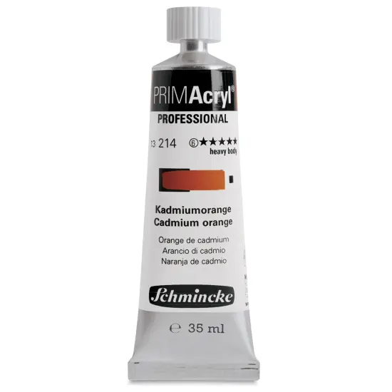 Schmincke Primacryl Professional Acrylic Paint - Cadmium Orange, 35 ml Tube {1}