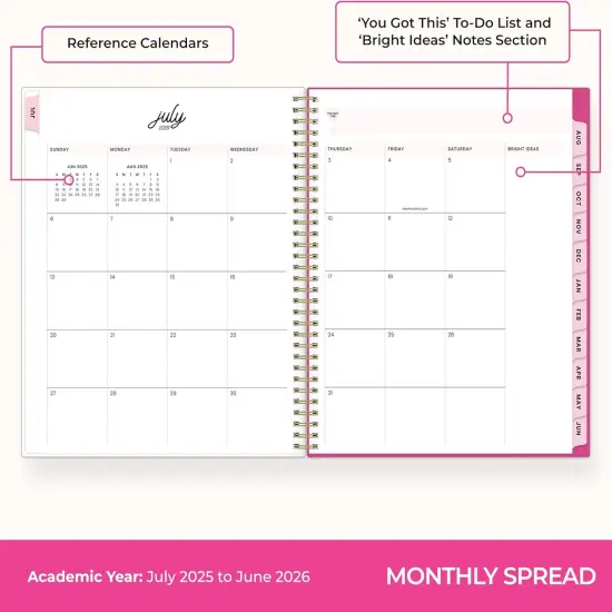 2025-2026 Academic Year Planner - 8.5" x 11" - Bloom Pink {5}
