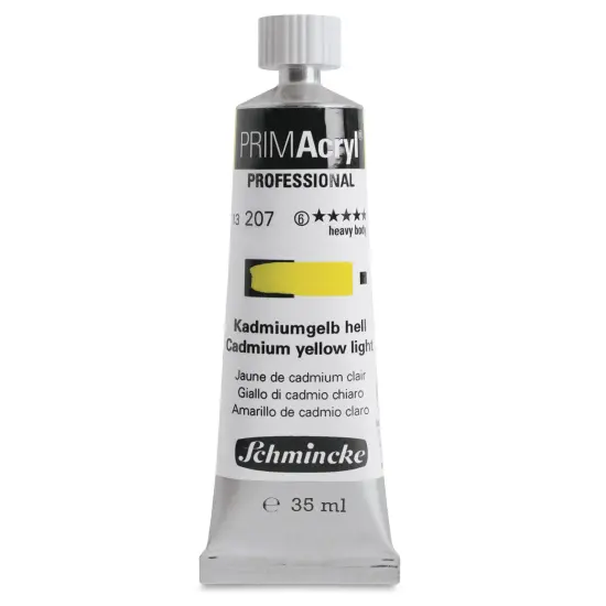 Schmincke Primacryl Professional Acrylic Paint - Cadmium Yellow Light, 35 ml Tube {1}