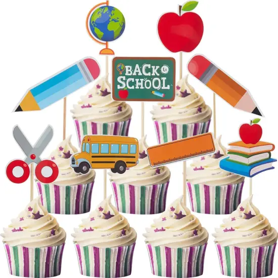 54 Pieces Back to School Cupcake Toppers {1}