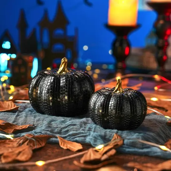 Black Pumpkins for Halloween Decor {5}
