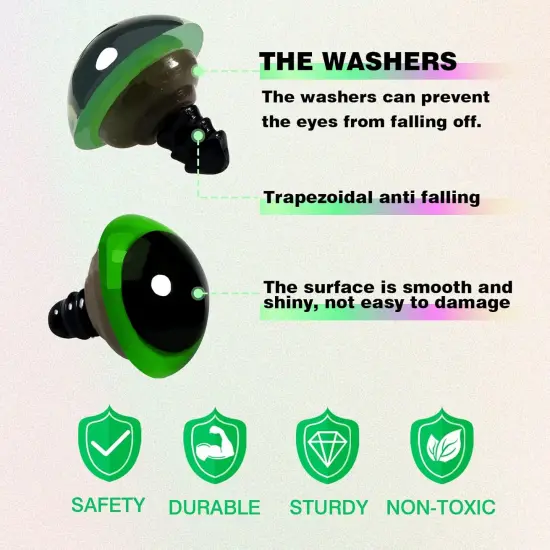 140pcs Safety Eyes for Crochet 10mm to 18mm {3}