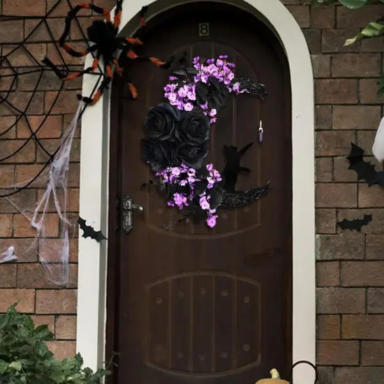Halloween Wreaths with Light for Front Door {2}