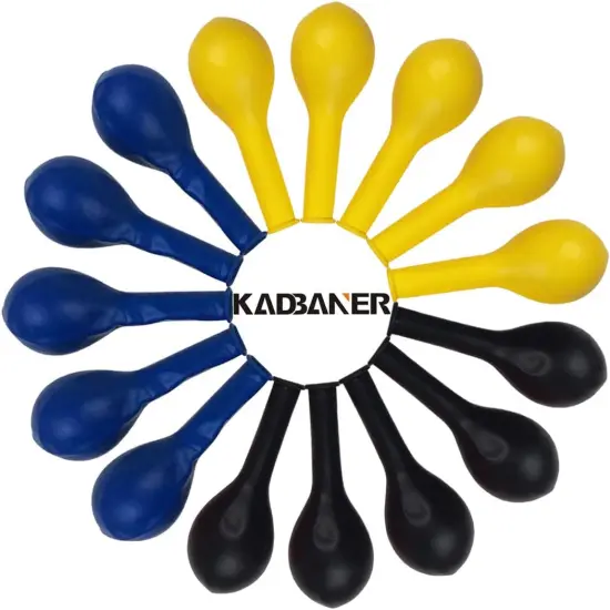 Yellow Blue Black Balloons,100 Pack 12 Inch Latex Balloons {3}