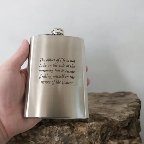 8oz The Object of life Marcus Aurelius SS Flask {6}