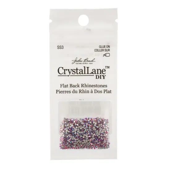 Crystal Lane DIY SS3 Glass Flatback Rhinestones, 1440pcs Siam AB {3}