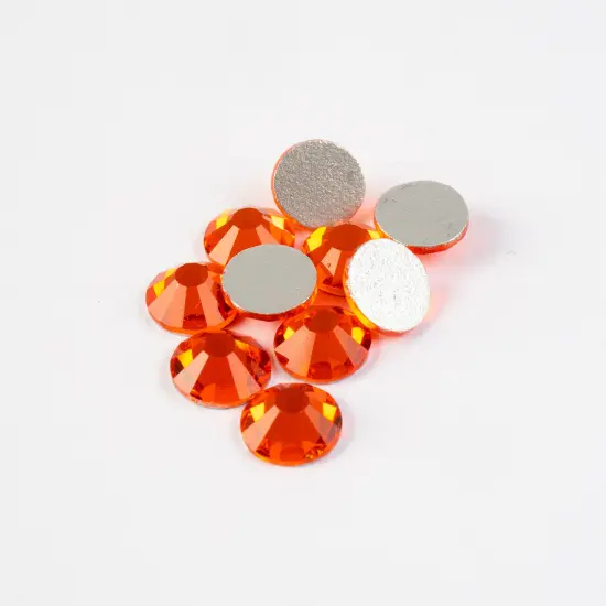 Crystal Lane DIY SS6 Glass Flatback Rhinestones, 1440pcs Orange {1}