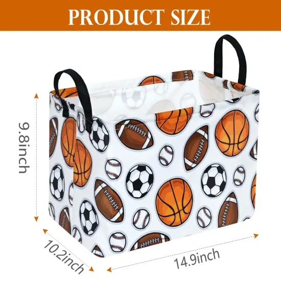 Rectangle Boys and Girls Storage Basket Storage Bin Baby Laundry Basket Laundry Hamper Storage Basket Fabric Organization Basket Toy Box Nursery Hamper for Clothes Toys Gift Basket With Handle {1}