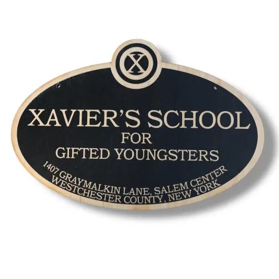 Xavier's School for Gifted Youngsters - Black Door Sign 6x9inches {5}