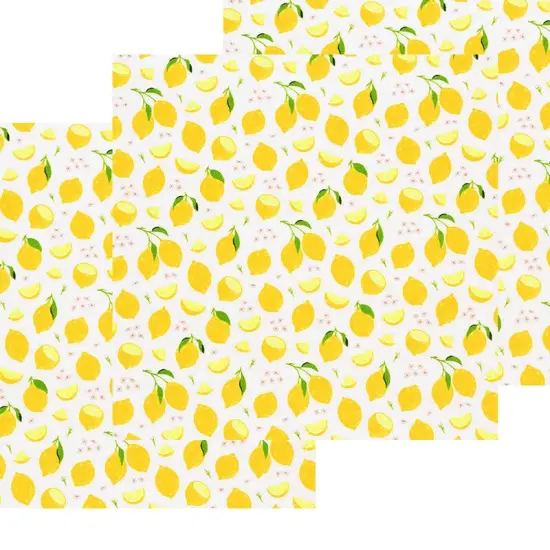 Lemony Lemons Printed Spandex Fabric {5}