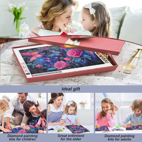 Diamond Painting Kits for Adults, Rose Flower Round Full Drill Diamond Art Kits {2}