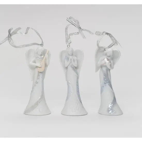 Ceramic Christmas Tree Angel Ornaments-Set of 3, Home D&eacute;cor, Gift for Her, Gift for Mom, Religious D&eacute;cor, Christmas D&eacute;cor {2}