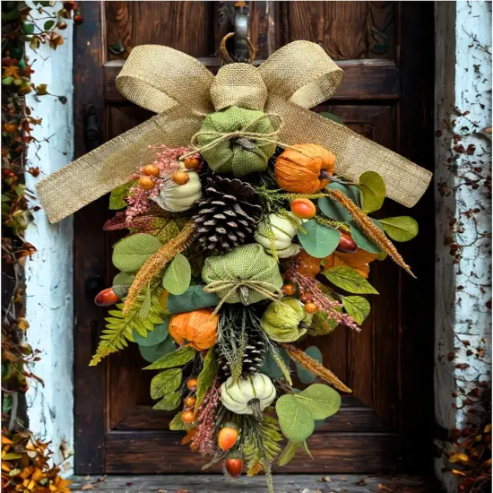 Fall Teardrop Wreath {2}