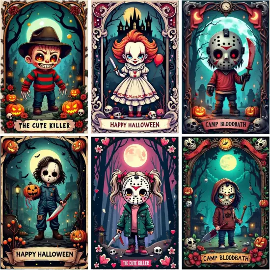 6 Packs Halloween Diamond Painting Kits,12x16 inch {1}